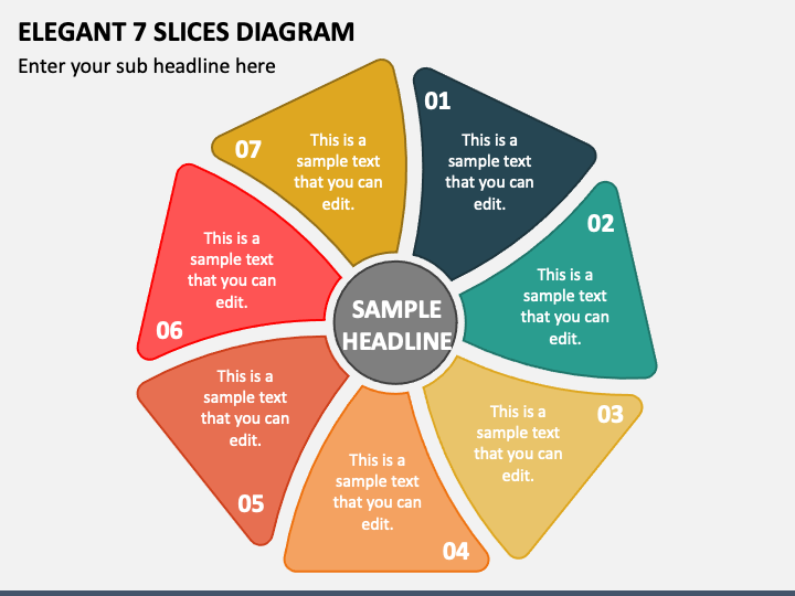 Elegant 7 Slices Diagram PPT Slide 1