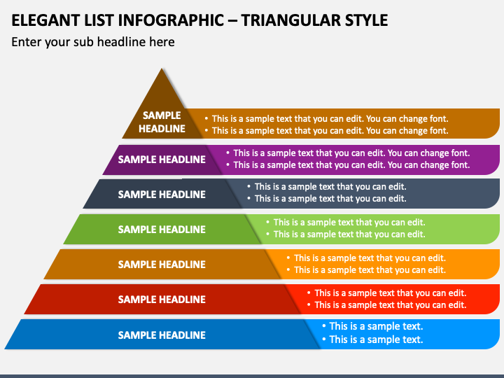 Elegant List Infographic - Triangular Style PPT Slide 1