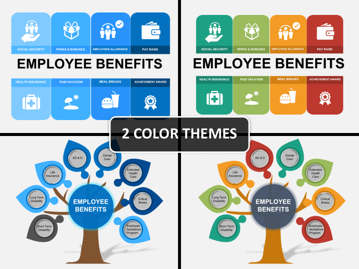 Employee benefits PPT cover slide