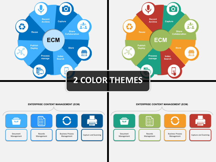 Enterprise Content Management (ECM) PowerPoint Template Sket