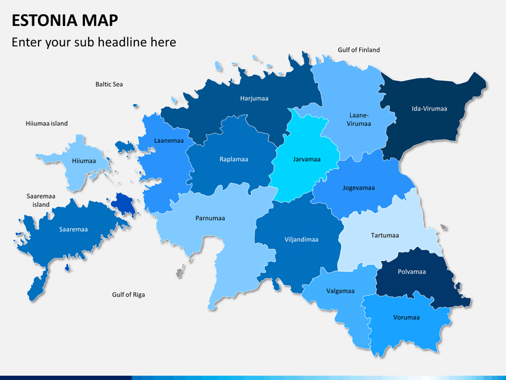 Estonia map PPT slide 2