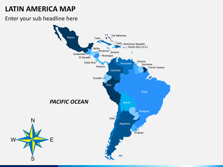 Latin america map PPT slide 2