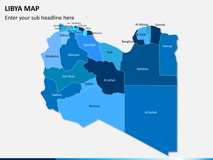 Libya map PPT slide 1