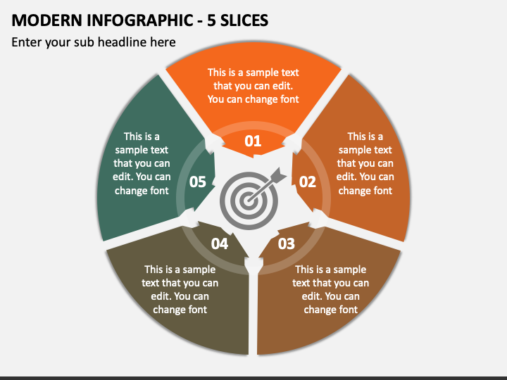 Modern Infographic - 5 Slices PPT Slide 1