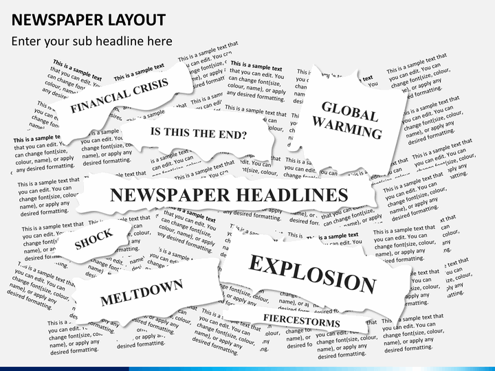 Newspaper Layout Powerpoint Sketchbubble