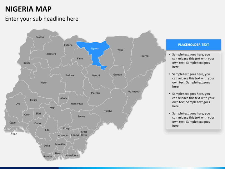 Нигерия на карте. Nigeria Map with all site.