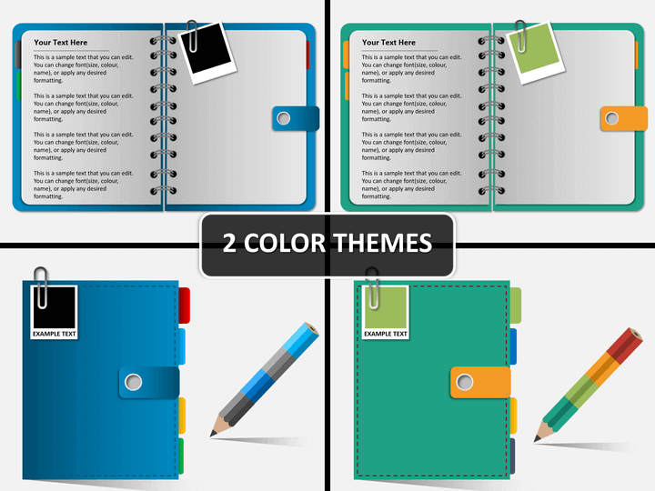Notebook papers PPT cover slide
