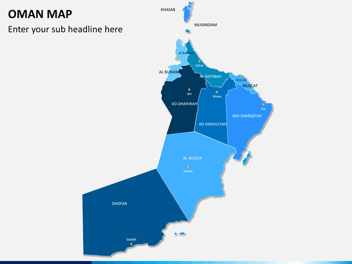 Oman map PPT slide 1