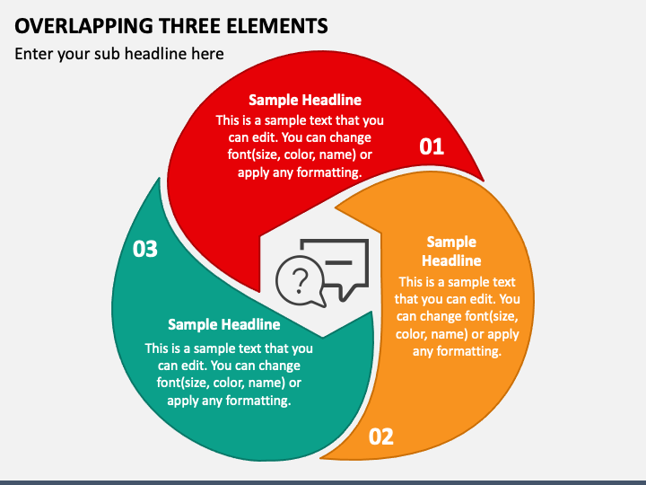 Overlapping Three Elements PPT Slide 1