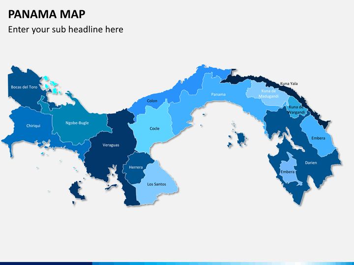 Panama map PPT slide 1