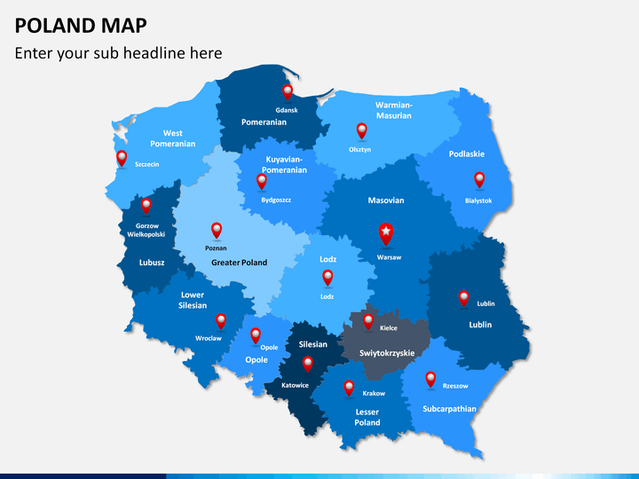 Poland map PPT slide 2