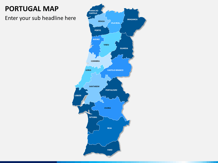 Portugal map PPT slide 1
