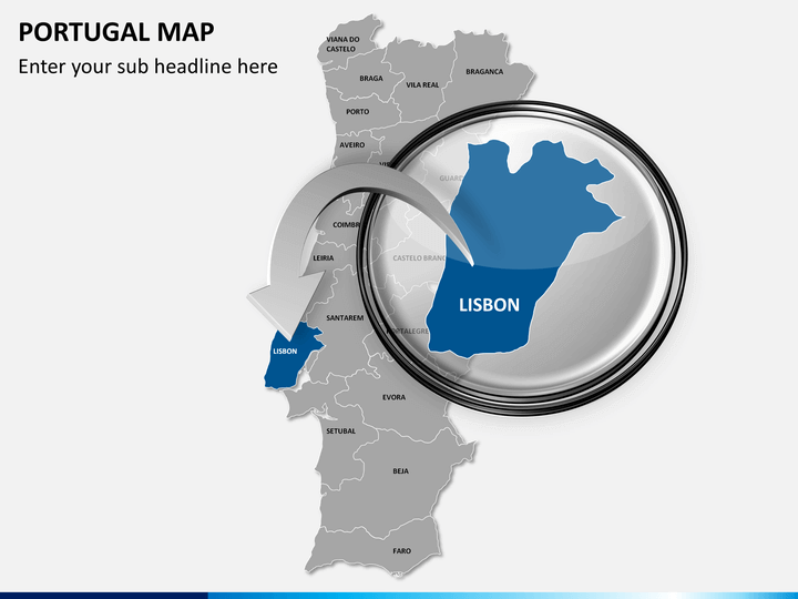 Portugal Map PowerPoint Template 06