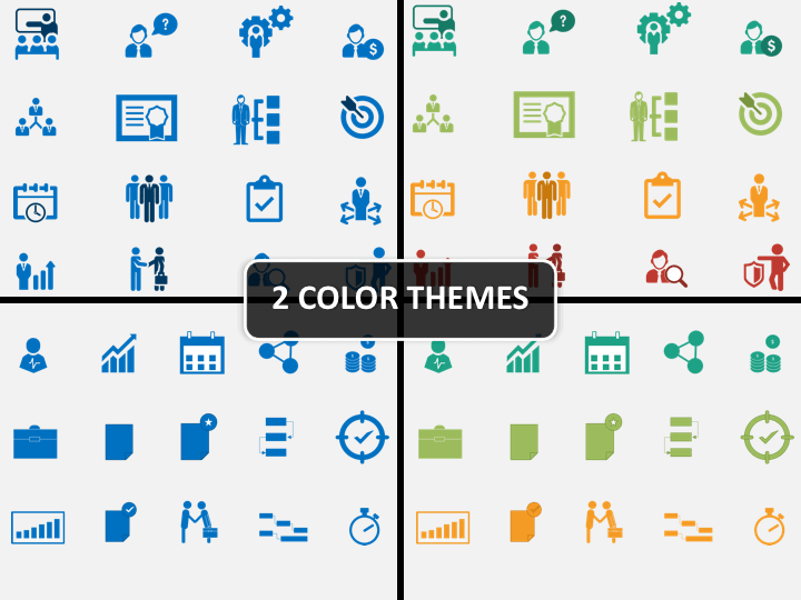 Project Management Icons PPT cover slide