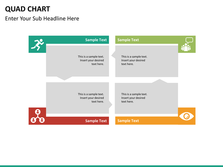 Quad Chart PowerPoint Template SketchBubble