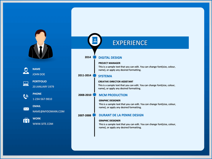 Personal Cv Powerpoint Template Free Printable Templates