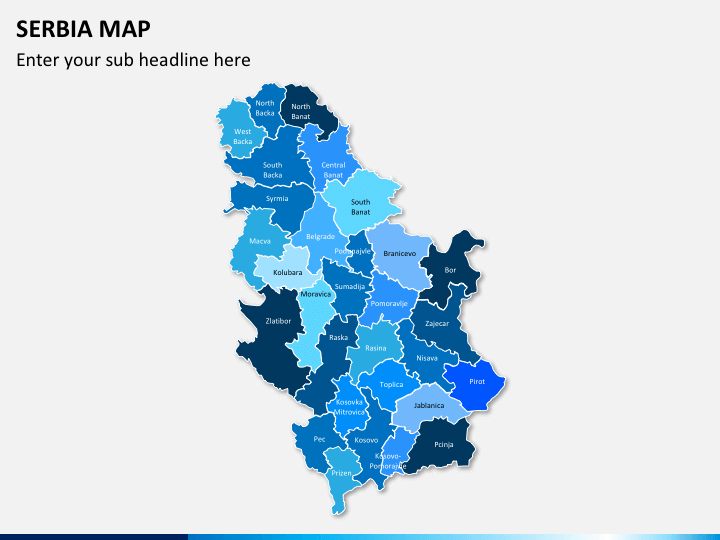 Serbia map PPT slide 1