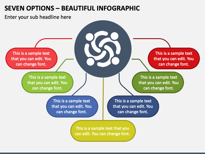 Seven Options - Beautiful Infographic PPT Slide 1