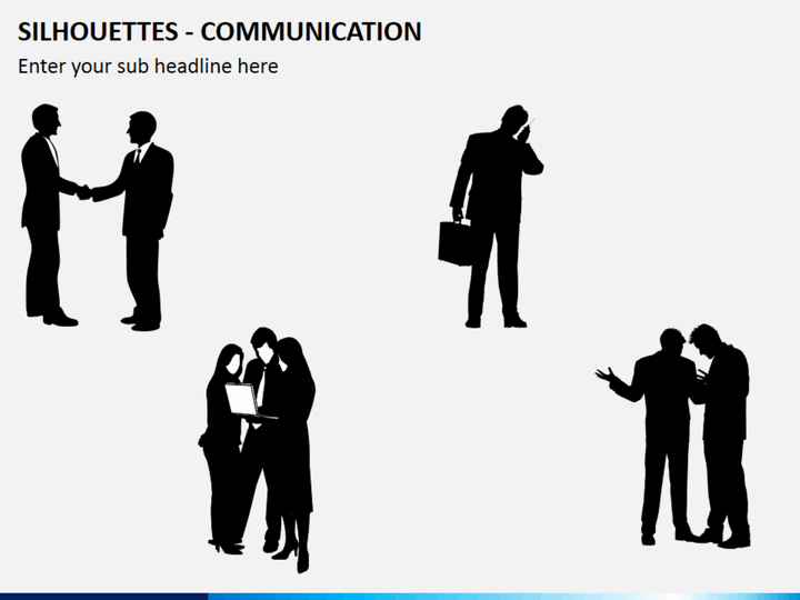 Silhouettes communication PPT slide 1