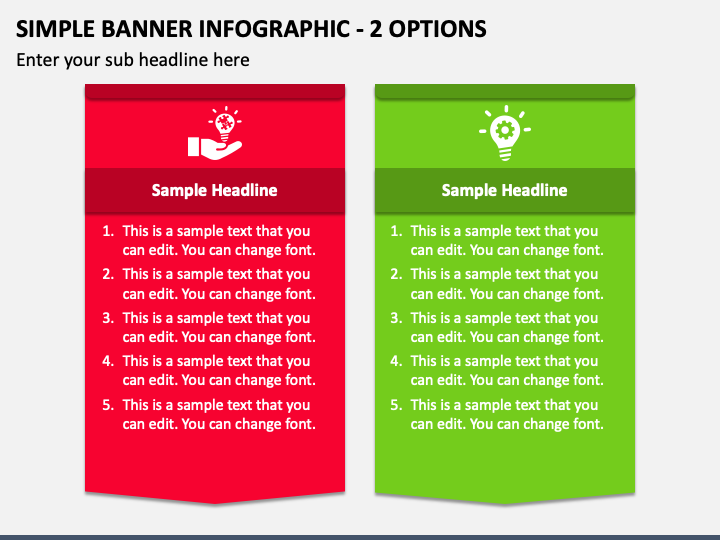 Simple Banner Infographic - 2 Options PPT Slide 1