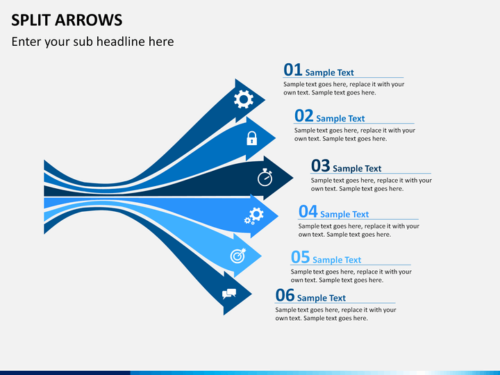 Split Arrows PowerPoint | SketchBubble process flow diagram free 