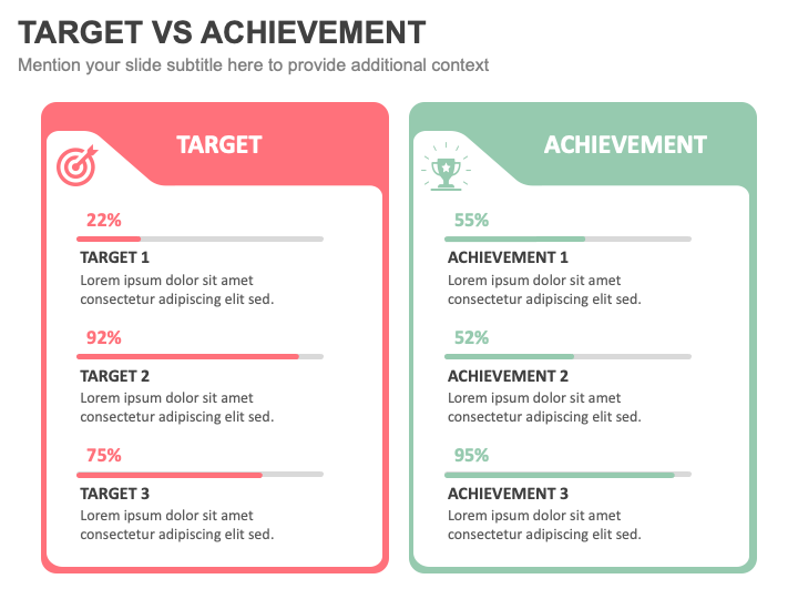 Target Vs Achievement PPT Slide 1