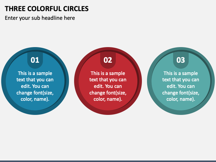 Three Colorful Circles PPT Slide 1