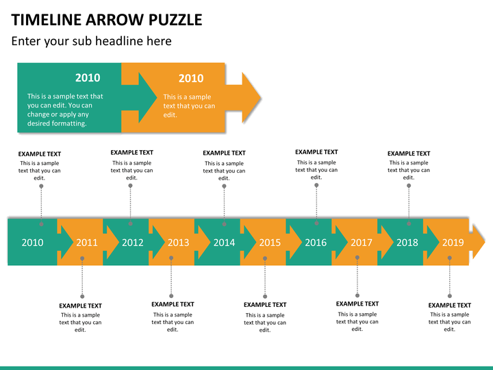 Timeline Arrow Puzzle PowerPoint | SketchBubble