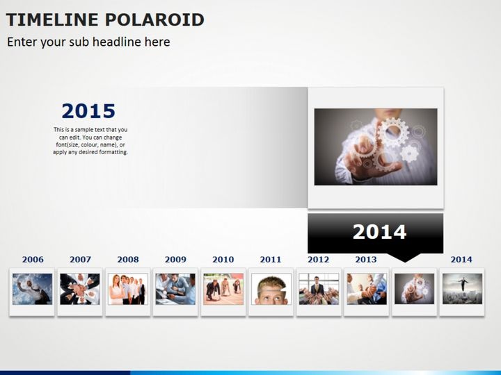 Timeline Polaroid PPT Slide 1