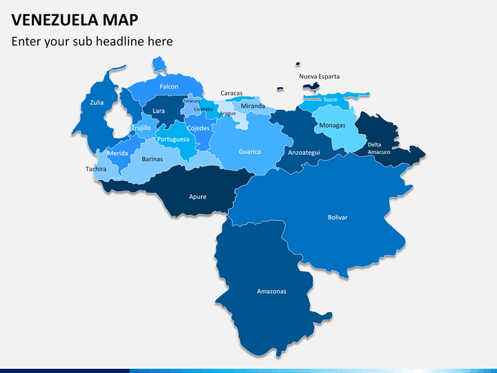 Venezuela map PPT slide 1