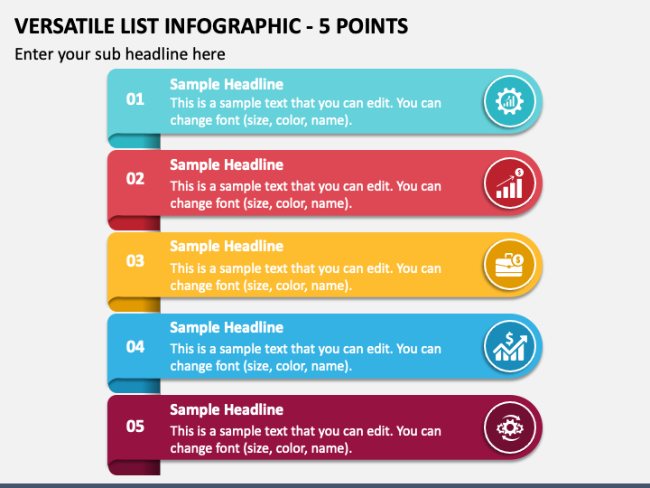 Versatile List Infographic - 5 Points PPT Slide 1