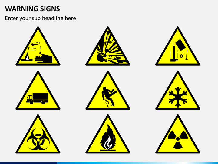 Warning signs PPT slide 1