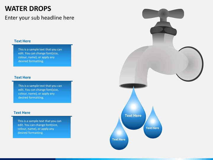 Water drops PPT slide 1