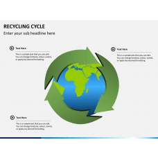powerpoint slide free Recycling cycle PPT slide 1