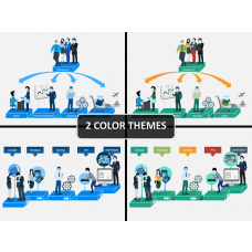Work flow steps PPT cover slide 