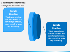 2 3D Plates with Text Boxes PPT Slide 2