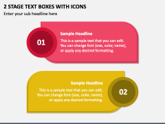 2 Stage Text Boxes with Icons PPT Slide 1