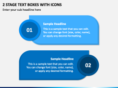 2 Stage Text Boxes with Icons PPT Slide 2