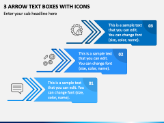 3 Arrow Text Boxes with Icons PPT Slide 2