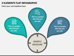 3 Elements Flat Infographic PPT Slide 1