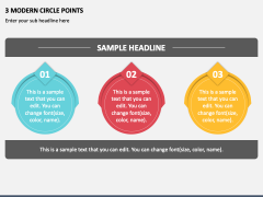 3 Modern Circle Points PPT Slide 1
