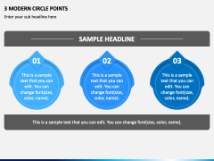3 Modern Circle Points PPT Slide 2