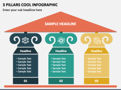 3 Pillars Cool Infographic PPT Slide 1