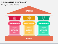 3 Pillars Flat Infographic PPT Slide 1