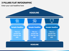 3 Pillars Flat Infographic PPT Slide 2