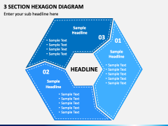 3 Section Hexagon Diagram PPT Slide 2