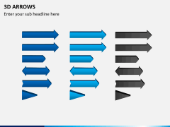 3D arrows PPT slide 11