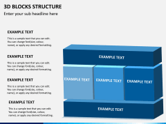 3D blocks structure PPT slide 1