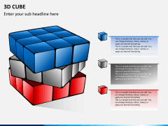 3D cube free PPT slide