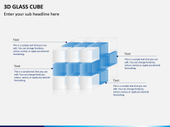 3D glass cube PPT slide 2